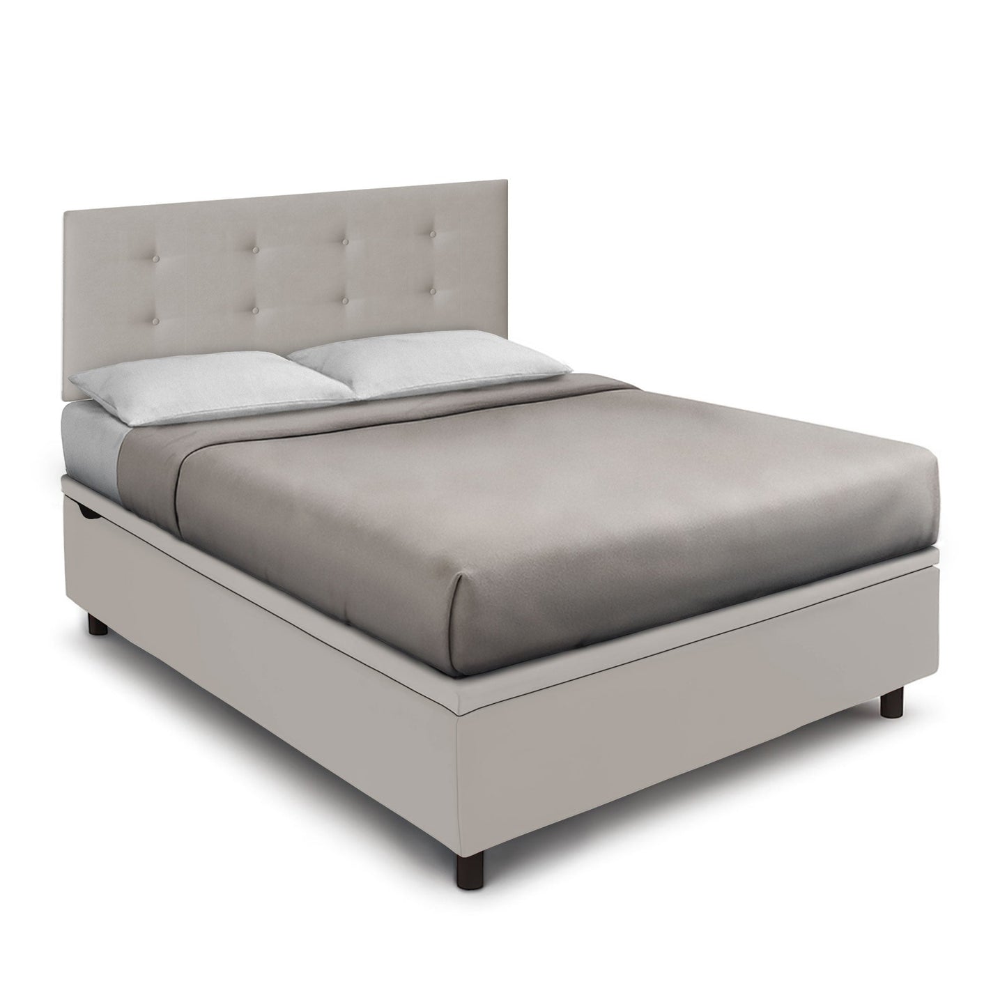 Letto Scrigno Tortora – Contenitore Imbottito, Testata a Scelta - JoyShop Materassi 11
