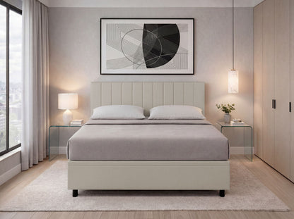 Letto Scrigno Tortora – Contenitore Imbottito, Testata a Scelta - JoyShop Materassi 4