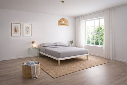 Letto Trama Bianco senza testata - dettaglio