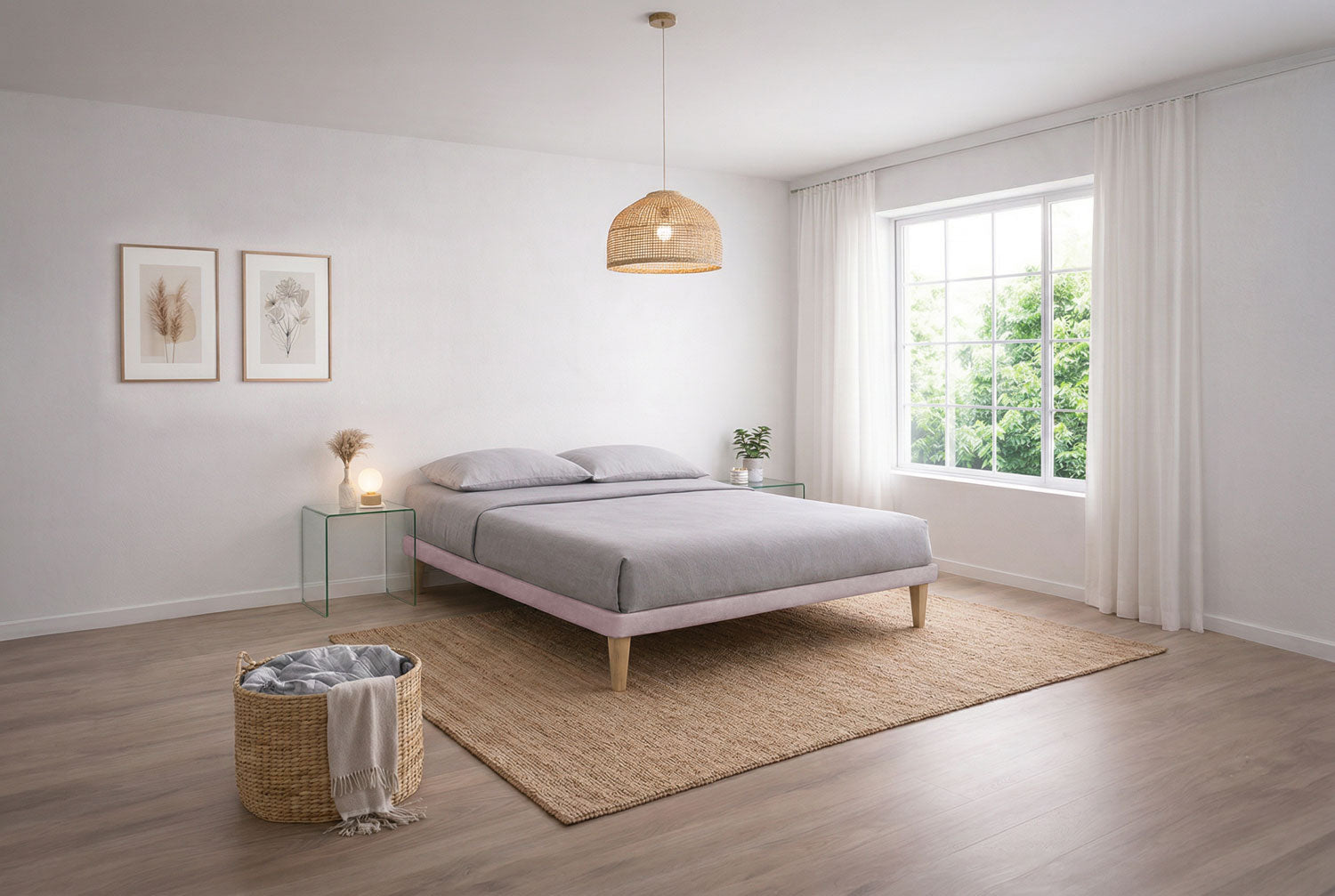 Letto Trama Glicine senza testata - dettaglio