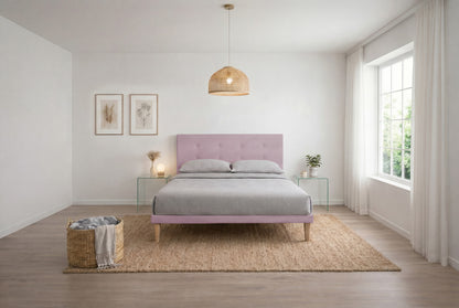 Letto Trama Glicine testata Button (160 matrimoniale)