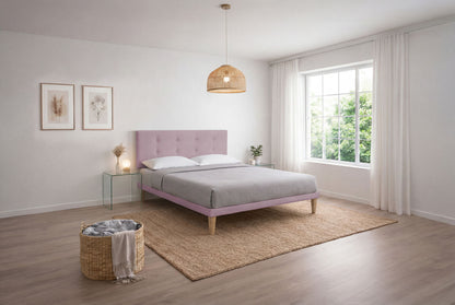 Letto Trama Glicine testata Button - dettaglio