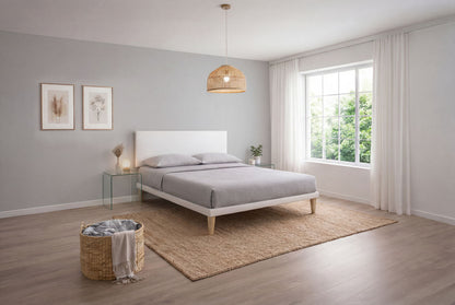 Letto Trama Bianco testata Flat - dettaglio