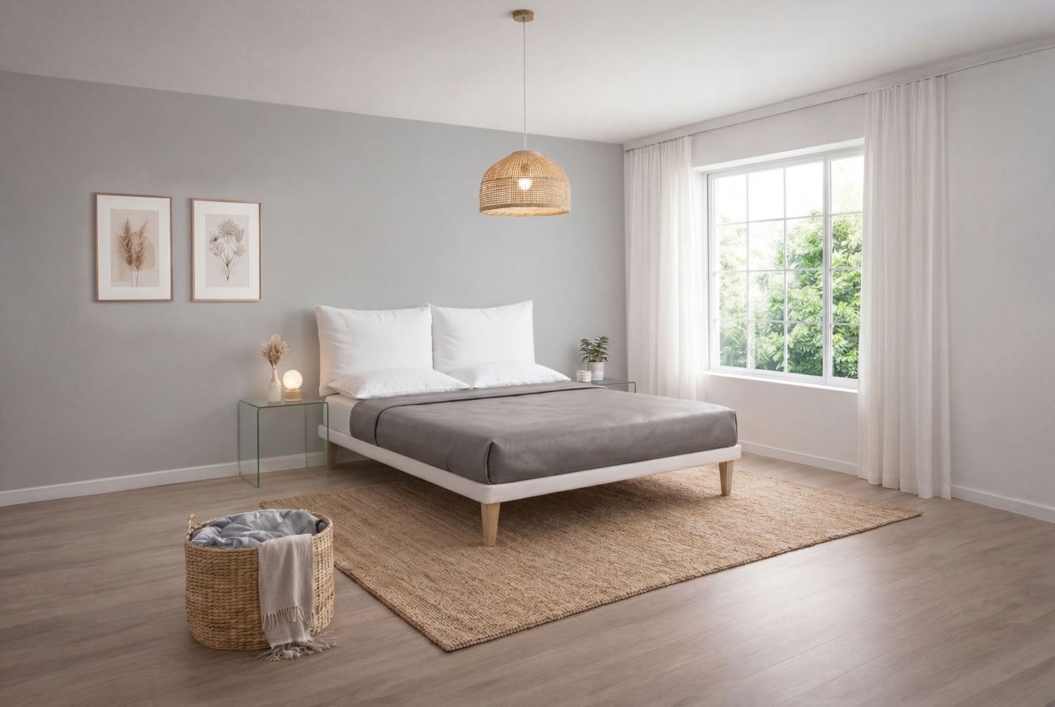 Letto Trama Bianco testata Soft - dettaglio