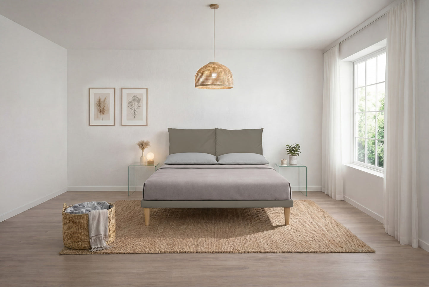 Letto Trama Cappuccino testata Soft (160 matrimoniale)