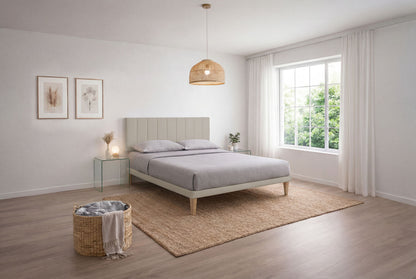 Letto Trama Tortora testata Vertical - dettaglio