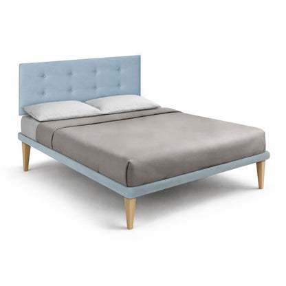 Letto Trama Azzurro – Rete Rivestita, Testata a Scelta - JoyShop Materassi 11