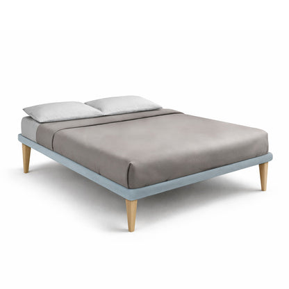 Letto Trama Azzurro – Rete Rivestita, Testata a Scelta - JoyShop Materassi 2