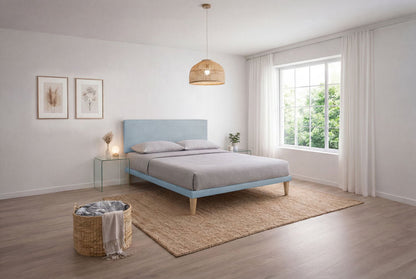 Letto Trama Azzurro – Rete Rivestita, Testata a Scelta - JoyShop Materassi 15
