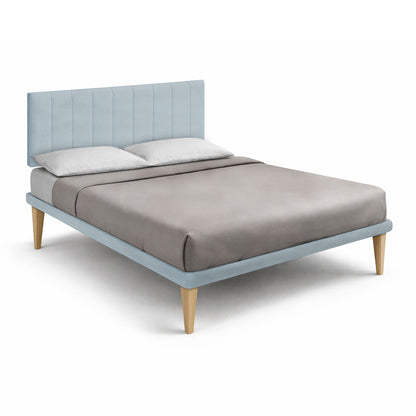 Letto Trama Azzurro – Rete Rivestita, Testata a Scelta - JoyShop Materassi 5