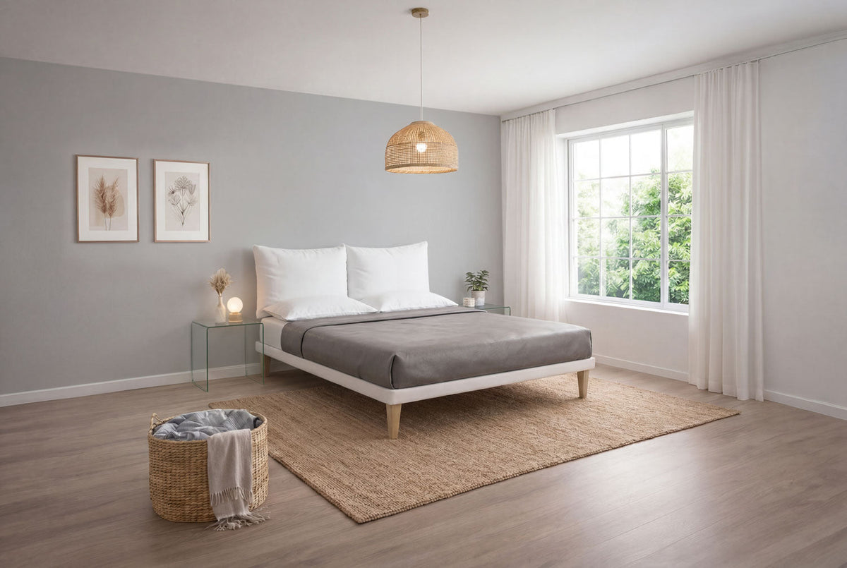 Letto Trama Bianco – Rete Rivestita, Testata a Scelta - JoyShop Materassi 18