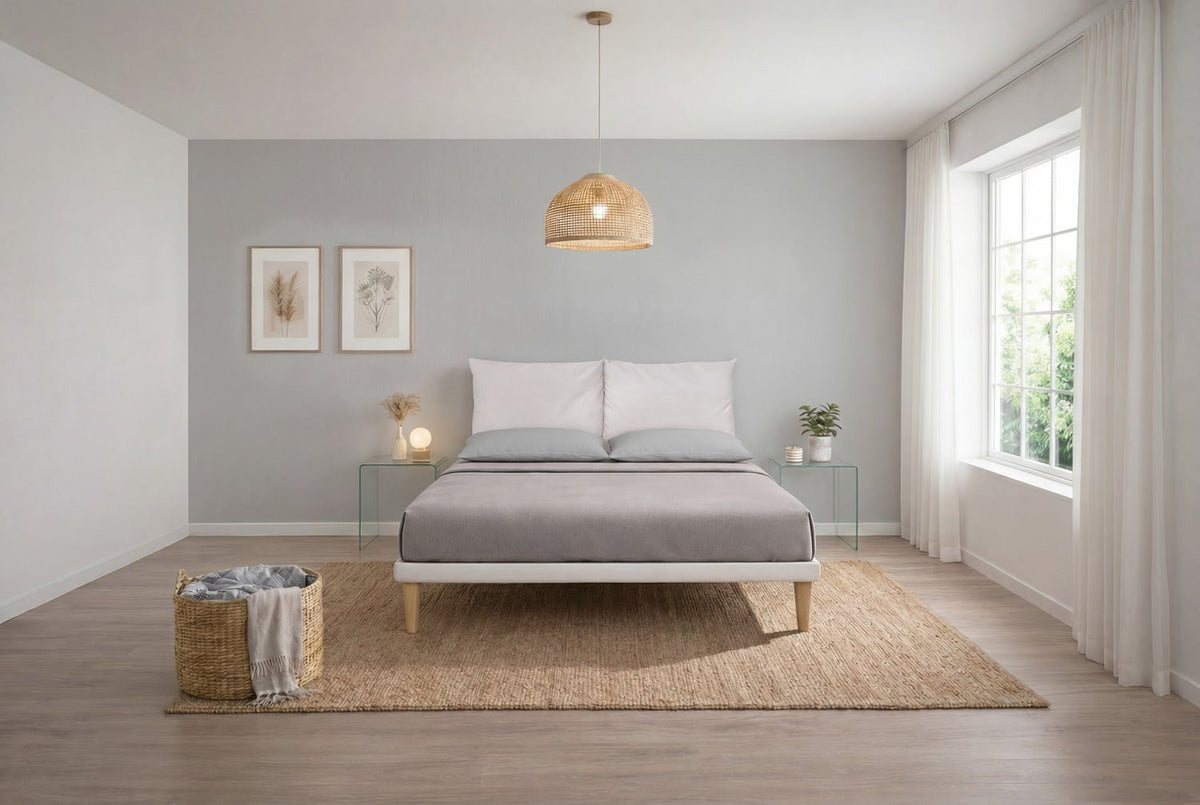 Letto Trama Bianco – Rete Rivestita, Testata a Scelta - JoyShop Materassi 6