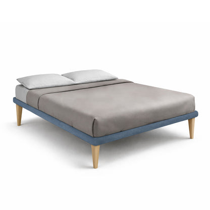 Letto Trama Blu – Rete Rivestita, Testata a Scelta - JoyShop Materassi 2