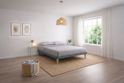 Letto Trama Blu – Rete Rivestita, Testata a Scelta - JoyShop Materassi 3