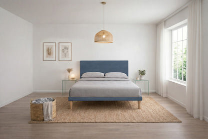 Letto Trama Blu – Rete Rivestita, Testata a Scelta - JoyShop Materassi 13