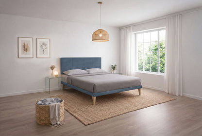Letto Trama Blu – Rete Rivestita, Testata a Scelta - JoyShop Materassi 9