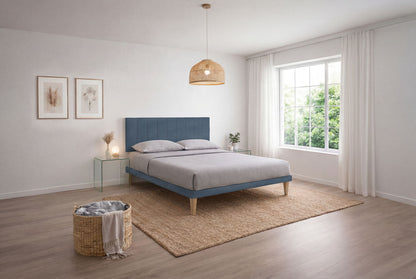 Letto Trama Blu – Rete Rivestita, Testata a Scelta - JoyShop Materassi 6