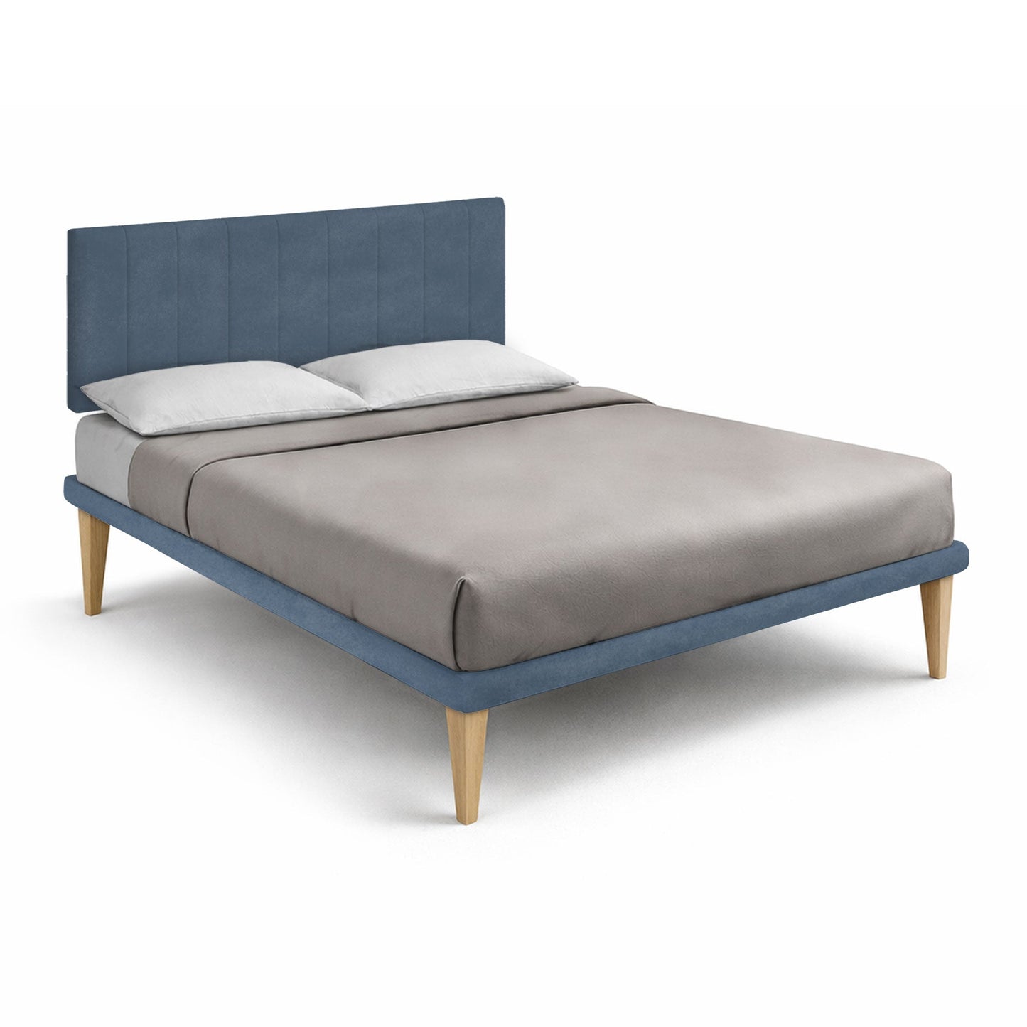 Letto Trama Blu – Rete Rivestita, Testata a Scelta - JoyShop Materassi 5