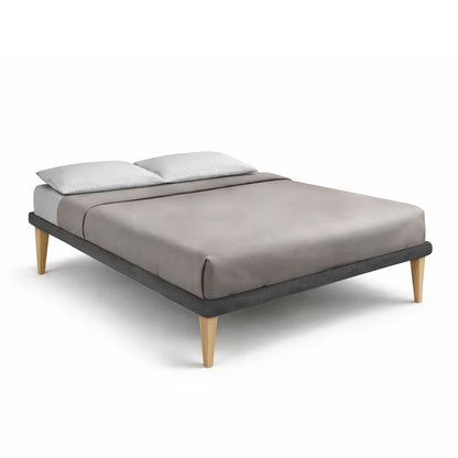 Letto Trama Grigio – Rete Rivestita, Testata a Scelta - JoyShop Materassi 2