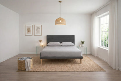 Letto Trama Grigio – Rete Rivestita, Testata a Scelta - JoyShop Materassi 13