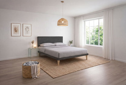 Letto Trama Grigio – Rete Rivestita, Testata a Scelta - JoyShop Materassi 15