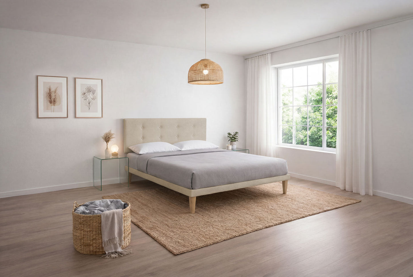 Letto Trama Sabbia – Rete Rivestita, Testata a Scelta - JoyShop Materassi 12