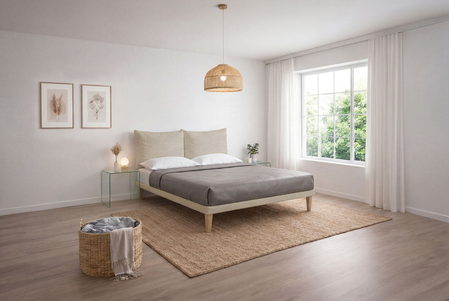 Letto Trama Sabbia – Rete Rivestita, Testata a Scelta - JoyShop Materassi 18