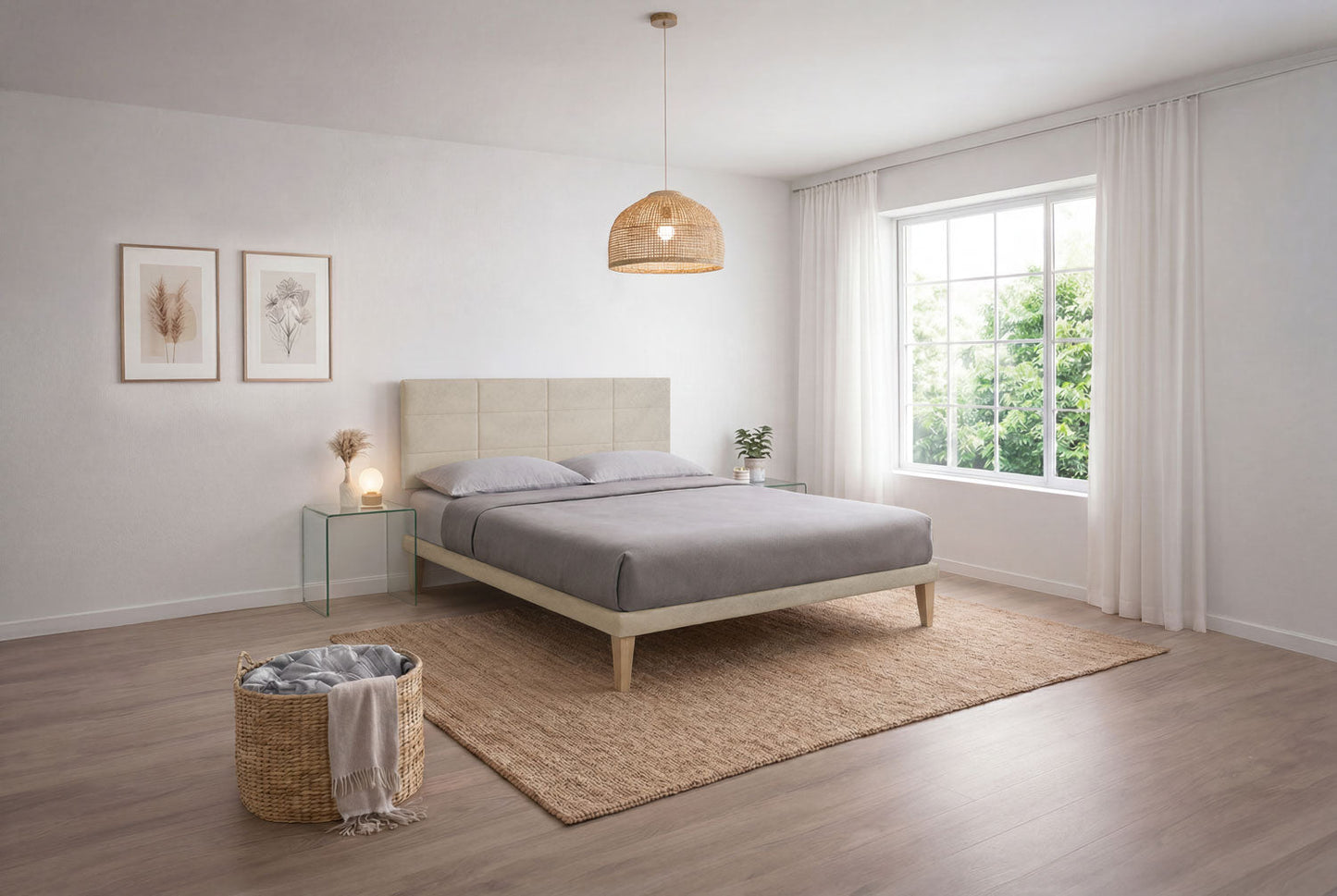 Letto Trama Sabbia – Rete Rivestita, Testata a Scelta - JoyShop Materassi 9