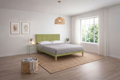 Letto Trama Tè Verde – Rete Rivestita, Testata a Scelta - JoyShop Materassi 12