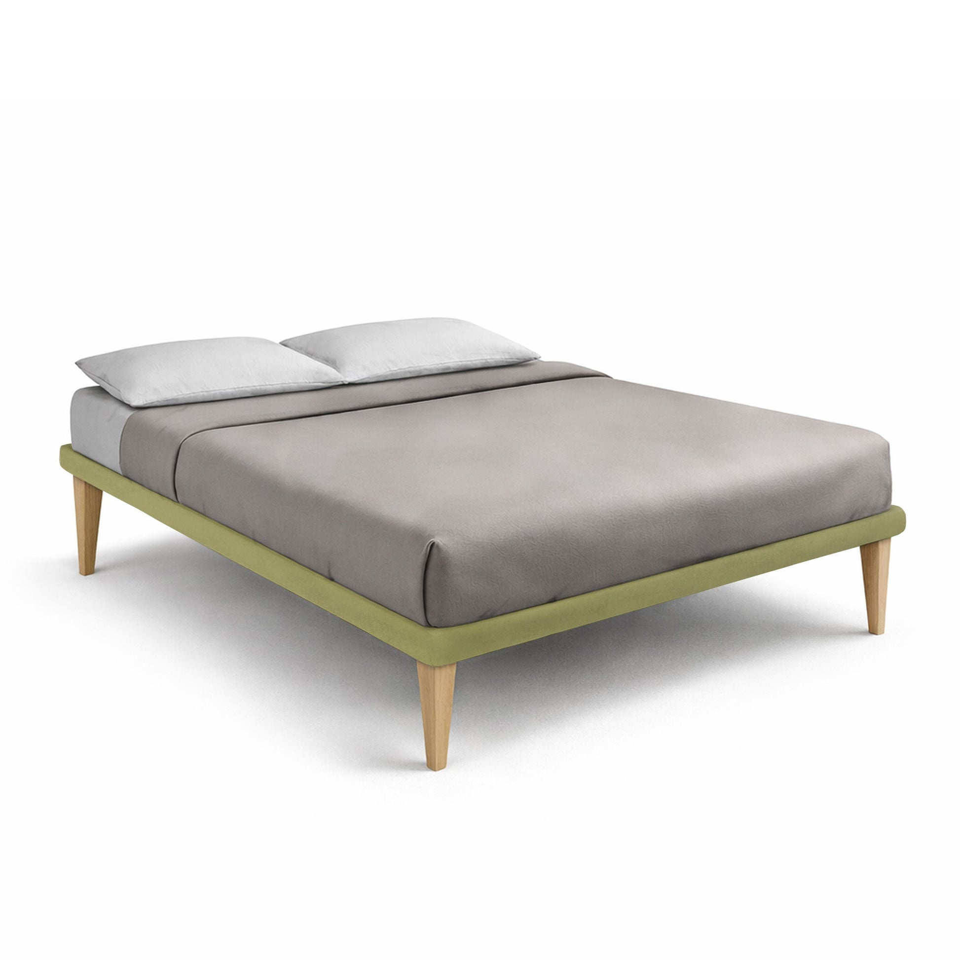 Letto Trama Tè Verde – Rete Rivestita, Testata a Scelta - JoyShop Materassi 2