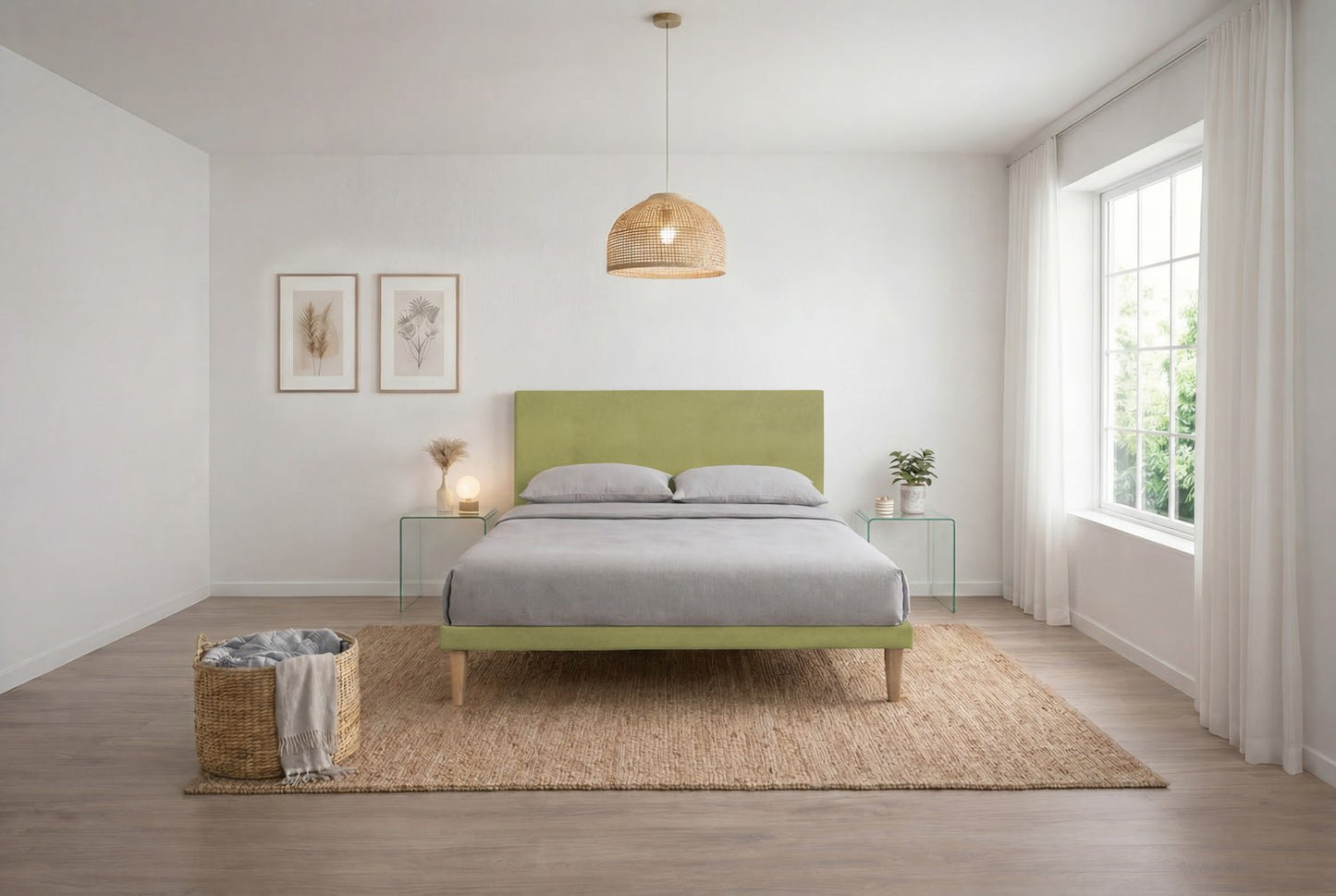 Letto Trama Tè Verde – Rete Rivestita, Testata a Scelta - JoyShop Materassi 13