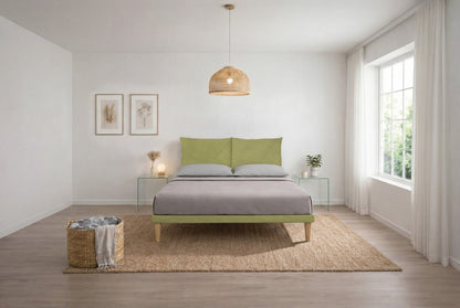 Letto Trama Tè Verde – Rete Rivestita, Testata a Scelta - JoyShop Materassi 16