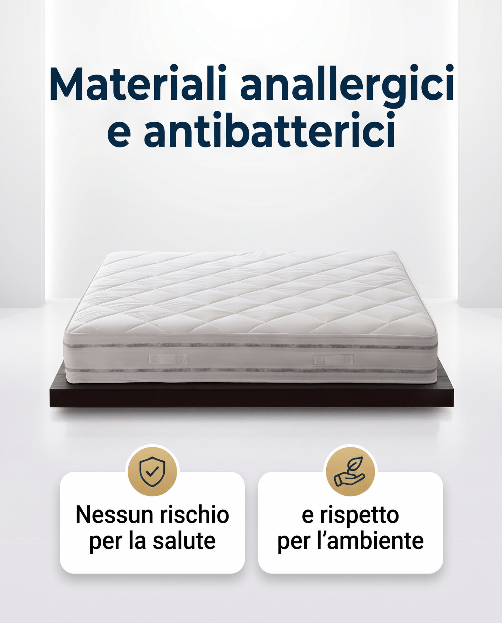 Materasso a Molle Insacchettate + 3 cm Memory Ignifugo Certificato Classe 1 IM H25 cm - 80x190 Singolo standard - JoyShop Materassi