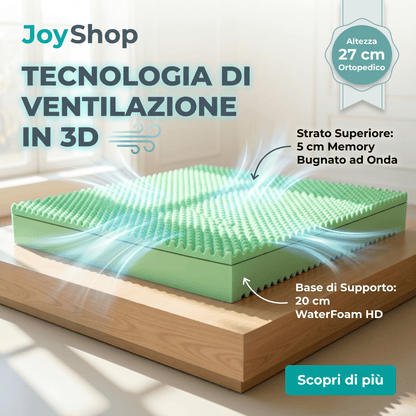Materasso Memory Bugnato Traspirante – 5 cm, 27 cm, Alta Portanza | MEMORY KING - JoyShop Materassi 2