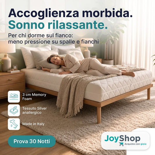 Materasso Memory Morbido Avvolgente – 3 cm, 20 cm, Anallergico | ERRY - JoyShop Materassi 2