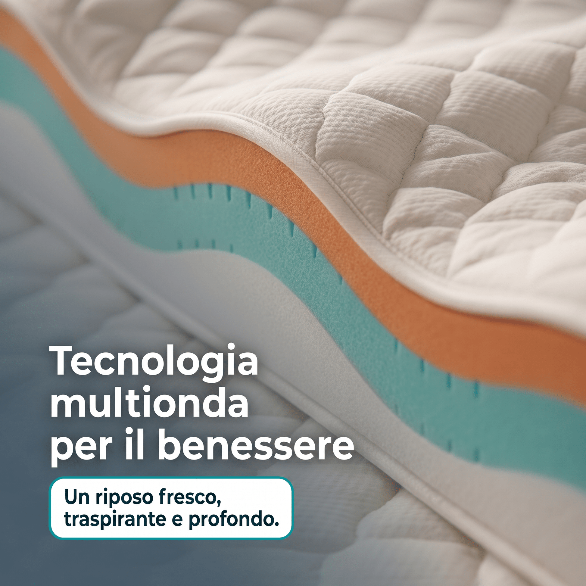 Materasso Memory Multionda Anatomico – 5 cm, 27 cm, 7 Zone | ONDA MEMORY - 80x190 Singolo standard - JoyShop Materassi