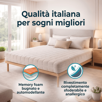 Materasso Memory Multionda Anatomico – 5 cm, 27 cm, 7 Zone | ONDA MEMORY - 80x190 Singolo standard - JoyShop Materassi