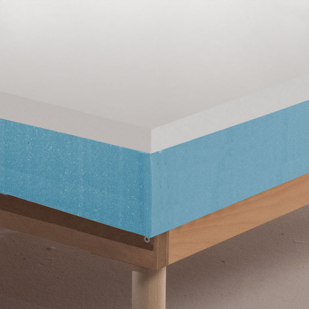 20cm High Firm Memory Foam Mattress Kit with Antimicrobial Fabric and Slatted Base - Memory 15+3