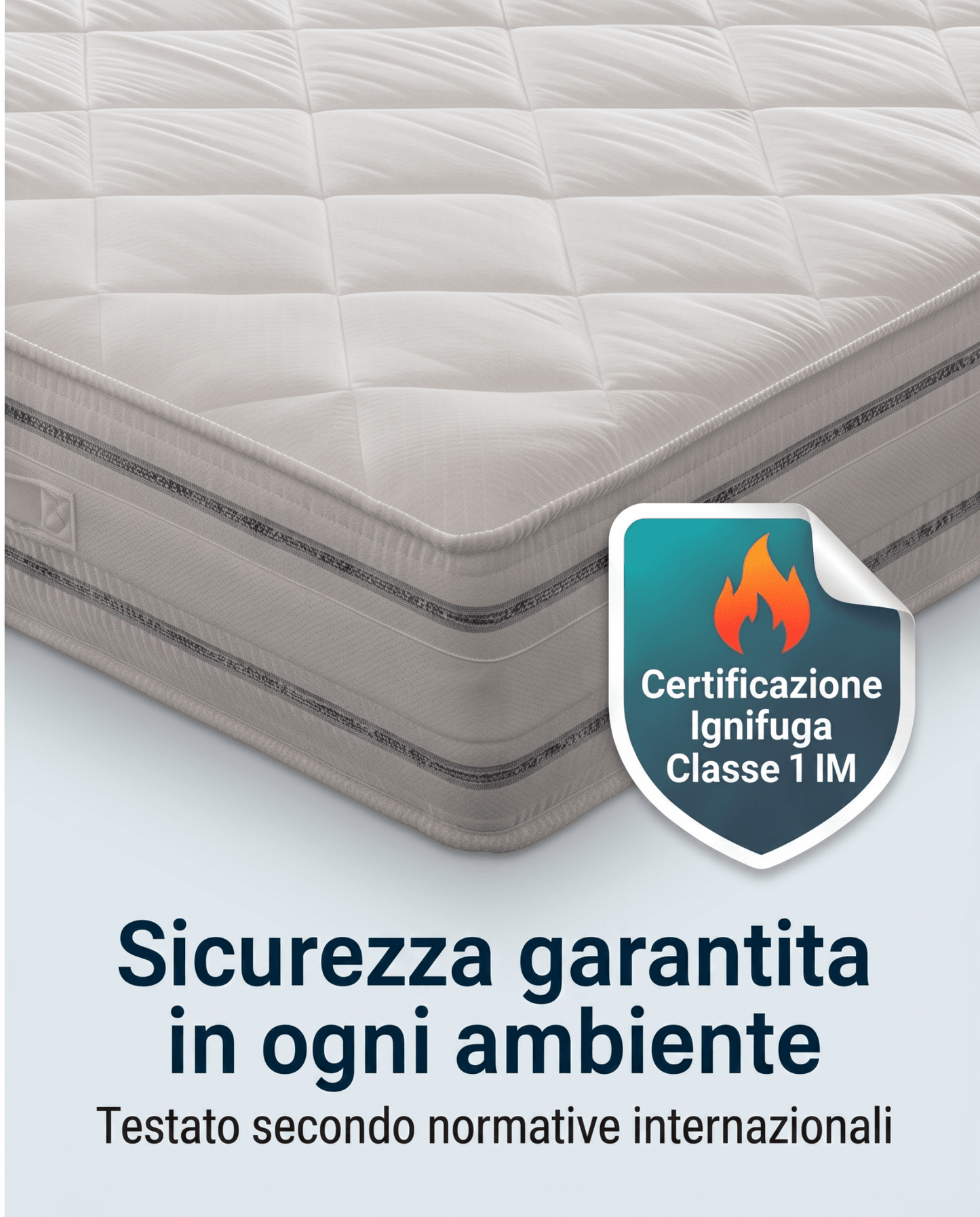 Materasso Modulare Espanso Modello Divano Letto Ignifugo Certificato Classe 1 IM H14 cm - 80x190 Singolo standard - JoyShop Materassi