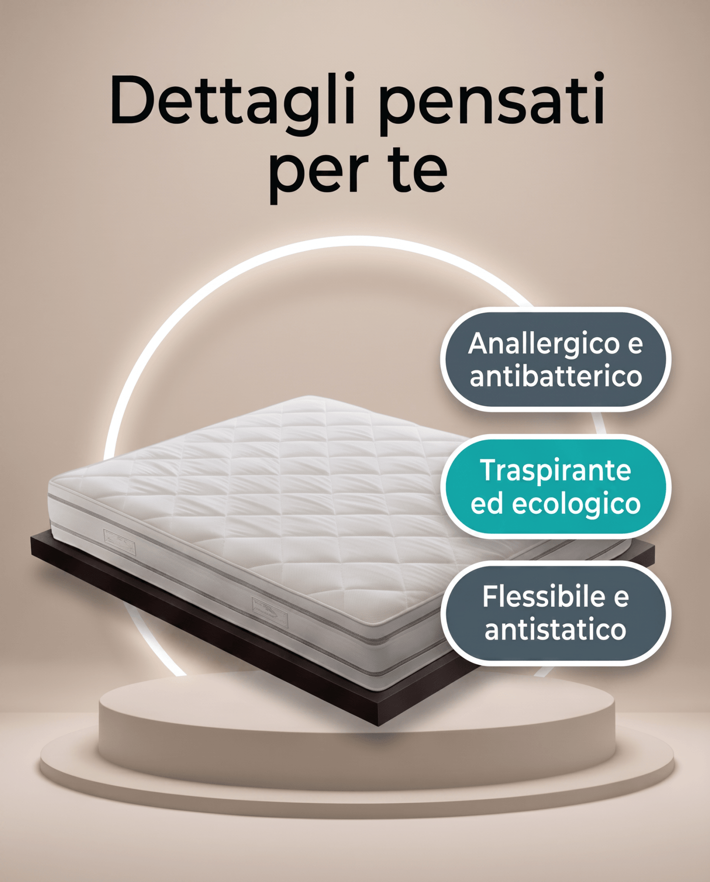 Materasso Modulare Espanso Modello Divano Letto Ignifugo Certificato Classe 1 IM H14 cm - 80x190 Singolo standard - JoyShop Materassi