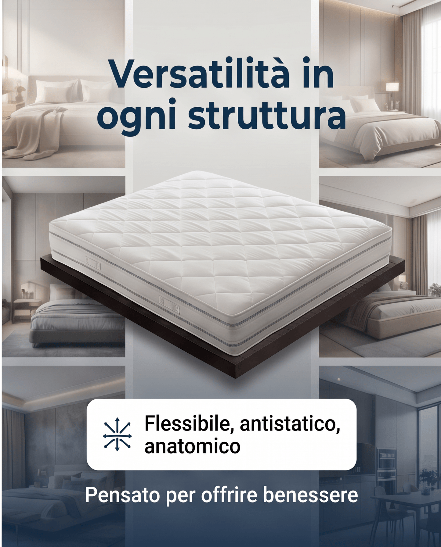 Materasso Modulare Espanso Modello Divano Letto Ignifugo Certificato Classe 1 IM H14 cm - 80x190 Singolo standard - JoyShop Materassi