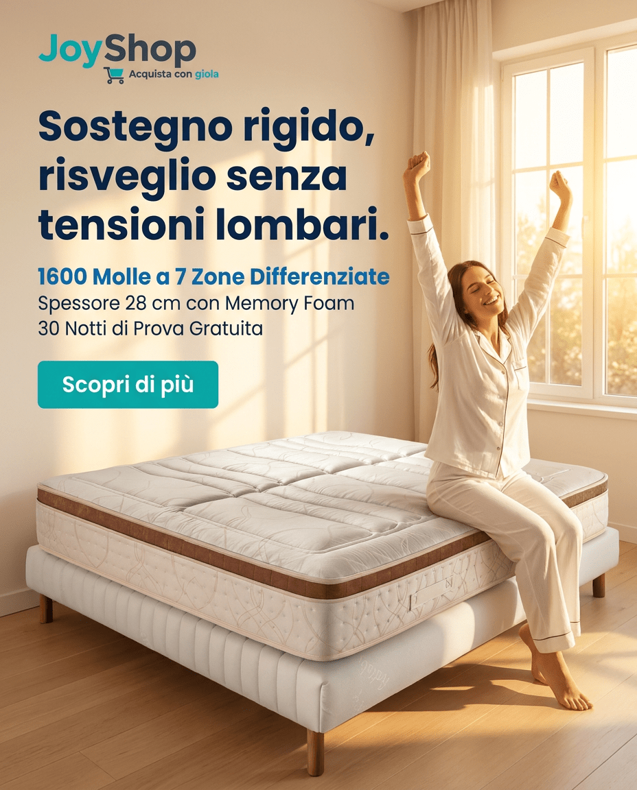 Materasso Molle Insacchettate con Memory – 7 Zone, 28 cm, Rigido | NETTUNO - JoyShop Materassi 2
