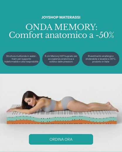 Materasso king size a molle insacchettate più Topper in memory removibile H35 cm - GIOVE