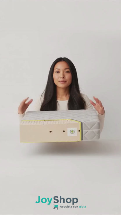 Materasso 100% lattice di origine naturale a zone con tessuto antiacaro alto 20 cm - POLARIS