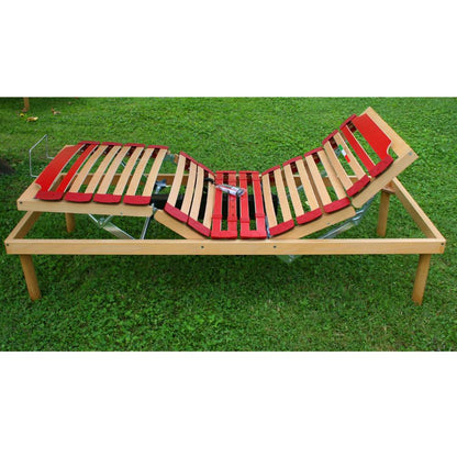 Rete letto a doghe in legno motorizzata con alzate personalizzabili - Venere E