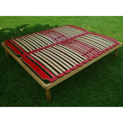 Rete a doghe universale in legno modello fissa con regolatori di rigidità e ammortizzatori alta 40 cm- Venere