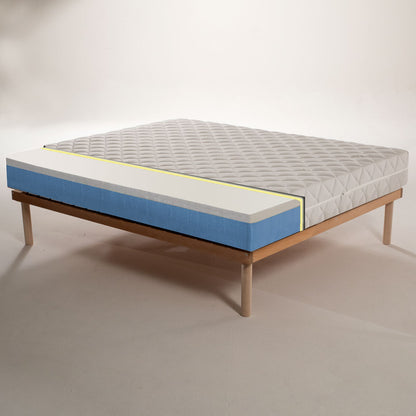 20cm High Firm Memory Foam Mattress Kit with Antimicrobial Fabric and Slatted Base - Memory 15+3
