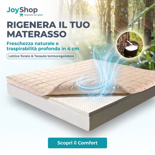 Topper Lattice – Correttore Elastico, 4 cm, Bamboo Sfoderabile - JoyShop Materassi 2