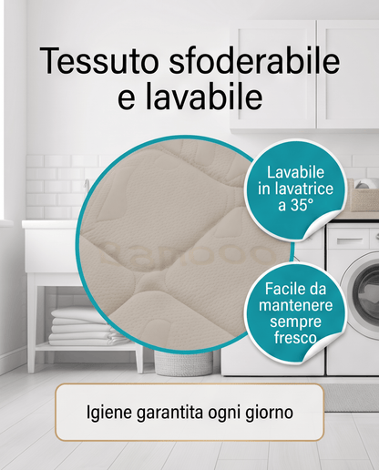 Topper Memory Foam – Correttore Anallergico, 10 cm, Sfoderabile Lavabile - JoyShop Materassi 5