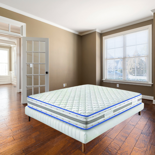URANO MEMORY - Firm spring mattress with memory foam for improved comfort, 24 cm high